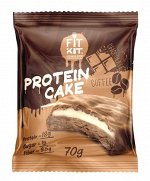 Печенье FitKit Protein Cake протеиновое 70 г. глазированное с начинкой Шоколад-кофе