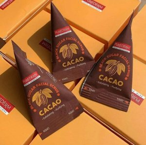 PUREDERM Cacao Black Sugar Facial Scrub (20g ) / Скраб для лица с порошком какао