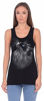 Майки женские&quot;Cat Look (Светится в темноте и ультрафиолете) ХИТ!&quot;