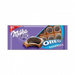 Молочный шоколад Милка  Milka Oreo Сэндвич  92 грамм