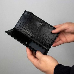 ЮL Портмоне мужское, ПУ, 18,5х10х1,5см, 2 цвета