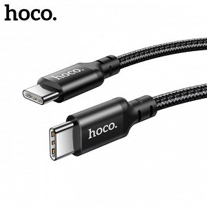 Кабель Hoco X14 для быстрой зарядки USB-C на type-C  20W (1 м), чёрный цвет