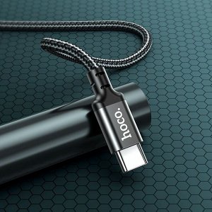 Кабель Hoco X14 для быстрой зарядки USB-C на type-C  20W (1 м), чёрный цвет