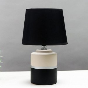 Настольная лампа 16820/1BK E14 40Вт бело-черный h.30см