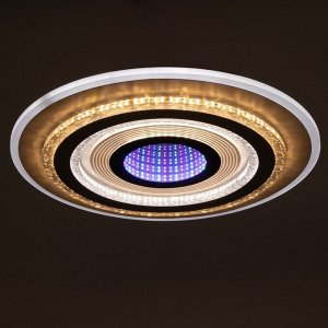 Люстра с ПДУ 1147/1 LED 165Вт 3000К-6000К диммер белый-кофе d-49см