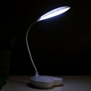 RISALUX Настольная лампа 16812/1 LED 5Вт USB белый 10,5х12,5х41 см