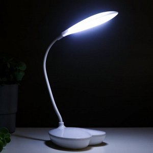 RISALUX Настольная лампа 16812/1 LED 5Вт USB белый 10,5х12,5х41 см