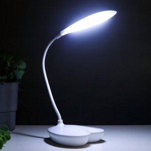 RISALUX Настольная лампа 16812/1 LED 5Вт USB белый 10,5х12,5х41 см