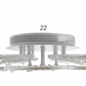 BayerLux Люстра с ПДУ 2615/8WT LED 160Вт 3000-6000К диммер белый 64х64х11 см