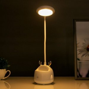 Настольная лампа сенсорная 16757/1 LED 2Вт 6000К USB АКБ белый 13х8х45 см