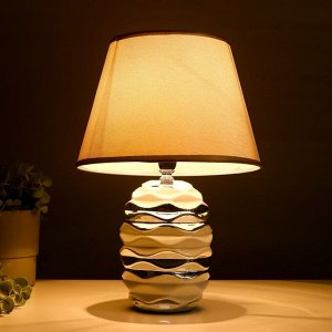Настольная лампа 16805/1WT E14 40Вт бело-хромовый 25x25x35 см