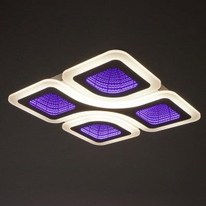 Люстра с ПДУ 10005/4 LED 180Вт 3000-6000К диммер с подсветкой белый 50х50х10 см