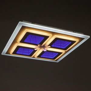 Люстра с ПДУ 10006/4 LED 200Вт 3000-6000К диммер с подсветкой белый 50х50х10 см