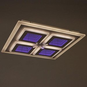 Люстра с ПДУ 10006/4 LED 200Вт 3000-6000К диммер с подсветкой белый 50х50х10 см