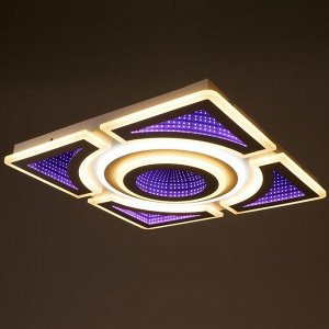 Люстра с ПДУ 10012/5 LED 120Вт 3000-6000К диммер с подсветкой белый 50х50х10 см