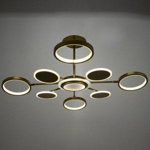 Люстра 1857/9 LED 108Вт 3000-6000К золото 95х95х41 см