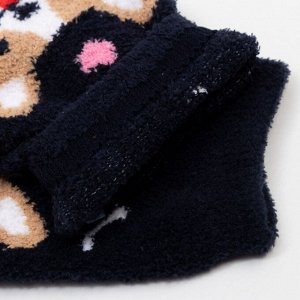 Носки женские махровые "Корги", цвет черный/серый/розовый, размер 36-40