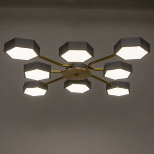 Люстра 1317/8GR LED 192Вт 3000-6000К серый 83х83х13 см