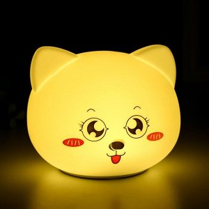 Ночник "Котенок"  LED от батареек 3хААА 11х7,5х10 см