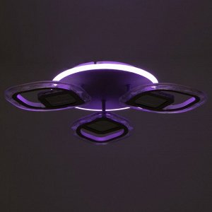 Люстра с ПДУ 1146/3WT LED 81Вт 3000-6000К+подсветка основания диммер белый 50х50х9 см BayerLux 52507