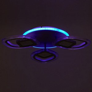 Люстра с ПДУ 1146/3WT LED 81Вт 3000-6000К+подсветка основания диммер белый 50х50х9 см BayerLux 52507