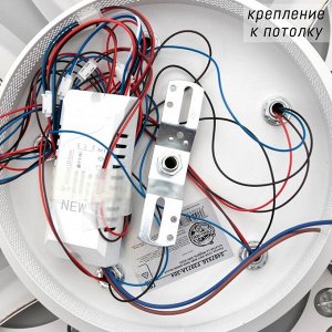 Люстра с ПДУ 1528/5WT LED 80Вт 3000-6000К диммер белый 47х47х8 см