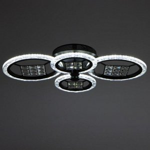 Люстра с ПДУ 1529/6BK LED 120Вт 3000-6000К диммер черный 60х60х10 см