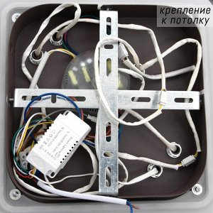 Люстра с ПДУ 1145/4CF LED 108Вт 3000-6000К+подсветка основания диммер кофе 78х50х9 см