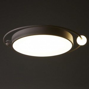 Люстра с ПДУ 1220/1BK LED 80Вт 3000-6000К черный 50х50х9 см