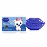 Патчи для губ SersanLove, Гидрогелевые патчи для губ, Увлажняющие патчи с экстрактом Черники, Blueberry lip Mask (20 штук)