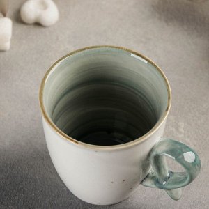 Чайная пара «Аура», чашка 200 мл, блюдце d=13 см, цвет серо-зелёный