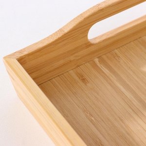 Поднос деревянный для завтрака "ФРУКТСКЭЛ", бамбук, 35x23 см