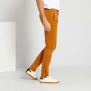 Узкие брюки-чинос L36 на рост более 1м 90 см - оранжевый
