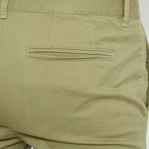 Узкие брюки-чинос L38 на рост более 1м 95 см - зеленый лишайник