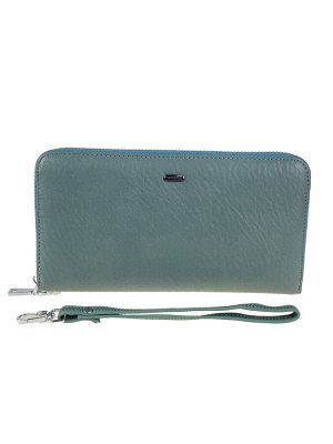 Женский кошелёк-портмоне из мягкой натуральной кожи, цвет бирюза