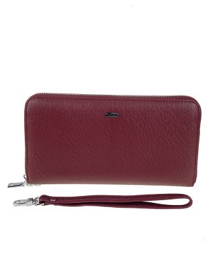 Женский кошелёк-портмоне из мягкой натуральной кожи, цвет бордо