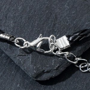 Кулон-амулет "Мьёльнир" с драконом, цвет чернёное серебро, 50см