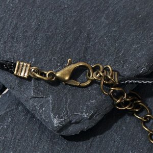 Кулон-амулет "Старший футарк" викинг, цвет чернёное золото, 50см