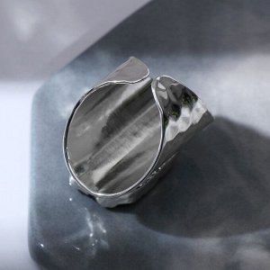 Кольцо безразмерное "Пренит друза", цвет  серый в серебре