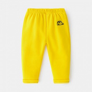 Штаны для мальчика утепленные, цвет: желтый