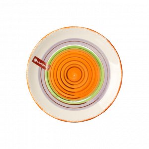 "Rainbow orange" Тарелка десертная 19см 87B-018-S2 ВЭД
