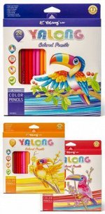 Карандаши 24цв &quot;Parrot&quot; трехгранные YL817208-24 Yalong {Китай}