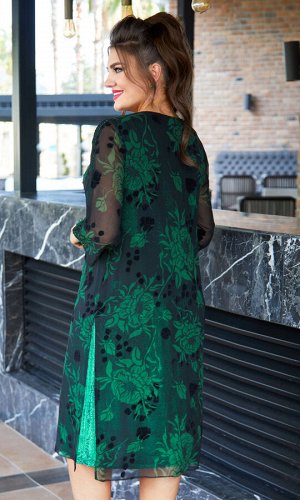 Платье Vittoria Queen 14333 темно-зеленый
