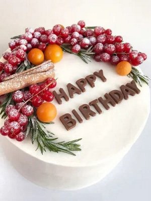 Набор пластиковых букв для выпекания happy birthday