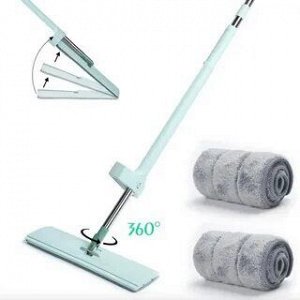 Швабра универсальная с самоотжимом hand-free wash flat mop lazy drag