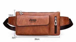 Фабричное качество Сумка мужская Jeep Buluo на пояс, плечо, спину или грудь.
