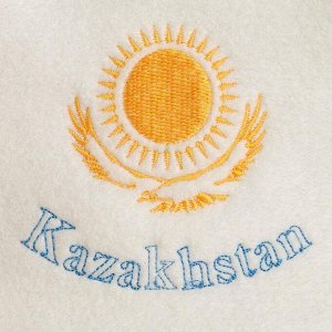 Шапка для бани с вышивкой "Kazakhstan"