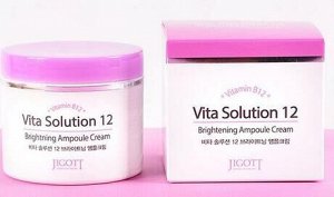 280672 "Jigott" Vita Solution 12 Brightening Ampoule Cream Ампульный крем для улучшения цвета лица  100 мл 1/100