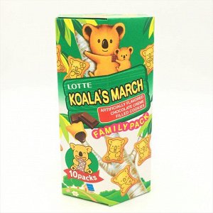 Печенье "Коала Марш"  с шоколадом Семейная упаковка (22*12*10)., Thai Lotte,  195г