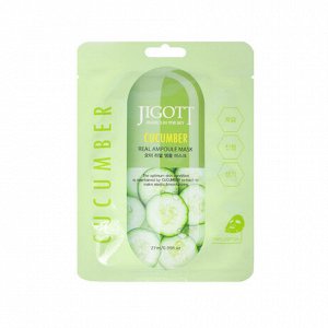 Cucumber Real Ampoule Mask Ампульная тканевая маска с экстрактом огурца 27 мл, Корея